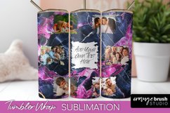 Photo Tumbler Wrap, Marble Family Frame Tumbler Sublimation Product Image 1