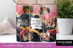 Photo Tumbler Wrap, Marble Family Frame Tumbler Sublimation Product Image 1