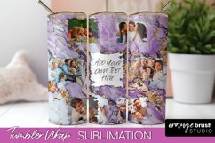 Photo Tumbler Wrap, Marble Family Frame Tumbler Sublimation Product Image 1