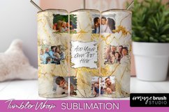 Photo Tumbler Wrap, Marble Family Frame Tumbler Sublimation Product Image 1