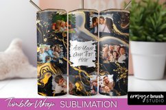 Photo Tumbler Wrap, Marble Family Frame Tumbler Sublimation Product Image 1