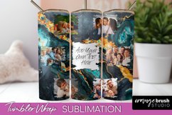 Photo Tumbler Wrap, Marble Family Frame Tumbler Sublimation Product Image 1