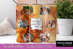 Photo Tumbler Wrap, Marble Family Frame Tumbler Sublimation Product Image 1