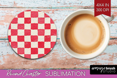 Abstract Fruit Round Coaster - Tutti Frutti Coaster PNG Product Image 1