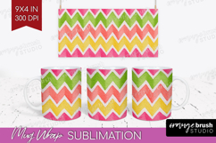 Abstract Fruit Mug Wrap - Tutti Frutti Mug PNG Sublimation Product Image 1