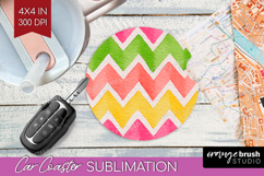 Abstract Fruit Car Coaster - Tutti Frutti Coaster PNG Product Image 1