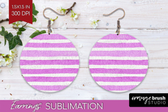 Abstract Fruit Round Earrings - Tutti Frutti PNG Sublimation Product Image 1