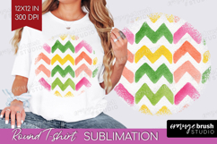 Abstract Fruit Round Tshirt Background - Tutti Frutti PNG Product Image 1