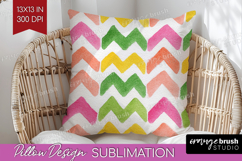Abstract Fruit Pillow Sublimation - Tutti Frutti Pillow PNG Product Image 1