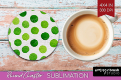 Abstract Fruit Round Coaster - Tutti Frutti Coaster PNG Product Image 1