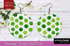 Abstract Fruit Round Earrings - Tutti Frutti PNG Sublimation Product Image 1