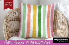 Abstract Fruit Pillow Sublimation - Tutti Frutti Pillow PNG Product Image 1