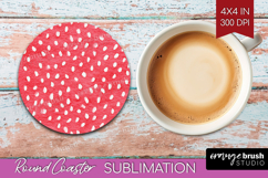 Abstract Fruit Round Coaster - Tutti Frutti Coaster PNG Product Image 1