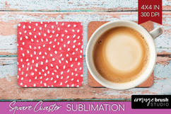 Abstract Fruit Square Coaster - Tutti Frutti Coaster PNG Product Image 1