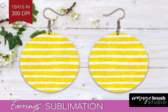 Abstract Fruit Round Earrings - Tutti Frutti PNG Sublimation Product Image 1