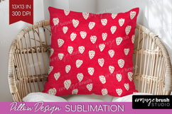 Abstract Fruit Pillow Sublimation - Tutti Frutti Pillow PNG Product Image 1