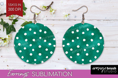 Abstract Fruit Round Earrings - Tutti Frutti PNG Sublimation Product Image 1