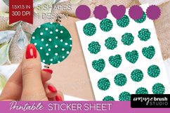 Abstract Fruit Round Sticker - Tutti Frutti Printable Sheet Product Image 1