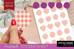 Abstract Fruit Round Sticker - Tutti Frutti Printable Sheet Product Image 1