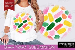Abstract Fruit Round Tshirt Background - Tutti Frutti PNG Product Image 1