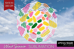 Abstract Fruit Wind Spinner Sublimation PNG - Tutti Frutti Product Image 1