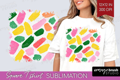Abstract Fruit Square Tshirt Background - Tutti Frutti PNG Product Image 1
