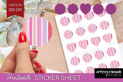 Abstract Fruit Round Sticker - Tutti Frutti Printable Sheet Product Image 1