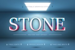 Stone Two Color - Editable Text Effect, Font Style Product Image 1