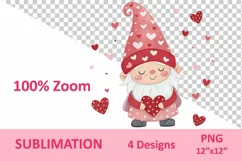 Cute Gnomes sublimation, St Valentine's holiday design Product Image 3