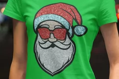 Glitter Santa PNG, Santa SVG, Santa with sunglasses PNG Product Image 7
