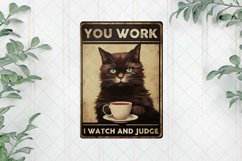 Vintage Black Cat Sublimation Clipart Product Image 1