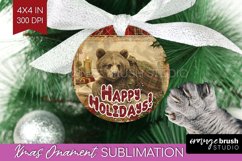 Vintage Christmas Ornament PNG - Retro Xmas Sublimation Product Image 1