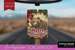 Vintage Christmas Air Freshener PNG - Xmas Car Freshener Product Image 1