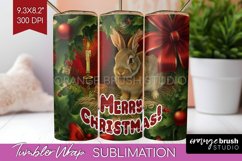 Vintage Christmas Tumbler Wrap - Xmas Tumbler Sublimation Product Image 1