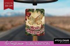 Vintage Christmas Air Freshener PNG - Xmas Car Freshener Product Image 1