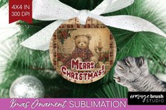 Vintage Christmas Ornament PNG - Retro Xmas Sublimation Product Image 1