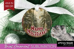Vintage Christmas Ornament PNG - Retro Xmas Sublimation Product Image 1