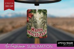 Vintage Christmas Air Freshener PNG - Xmas Car Freshener Product Image 1