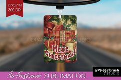 Vintage Christmas Air Freshener PNG - Xmas Car Freshener Product Image 1