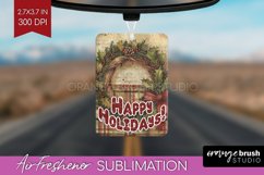 Vintage Christmas Air Freshener PNG - Xmas Car Freshener Product Image 1