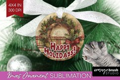 Vintage Christmas Ornament PNG - Retro Xmas Sublimation Product Image 1