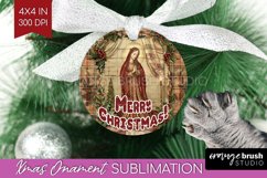 Vintage Christmas Ornament PNG - Retro Xmas Sublimation Product Image 1