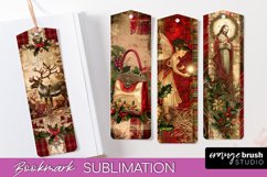 Vintage Christmas Bookmark - Retro Christmas Bookmarks PNG Product Image 1