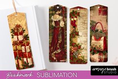 Vintage Christmas Bookmark - Retro Christmas Bookmarks PNG Product Image 1