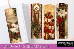 Vintage Christmas Bookmark - Retro Christmas Bookmarks PNG Product Image 1