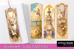 Vintage Scrapbook Bookmark Sublimation - Ephemera Bookmarks Product Image 1