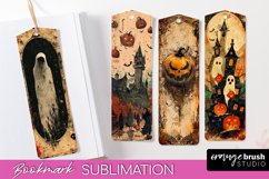 Vintage Halloween Bookmark - Printable Scrapbook Bookmarks Product Image 1