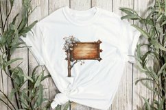 Vintage Warm Wooden Sublimation Clipart Product Image 2