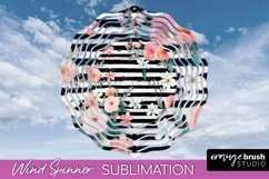 Pink Flowers Wind Spinner - Summer Wind Spinner Sublimation Product Image 1