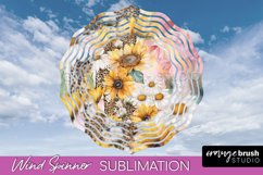 Pink Flowers Wind Spinner - Summer Wind Spinner Sublimation Product Image 1